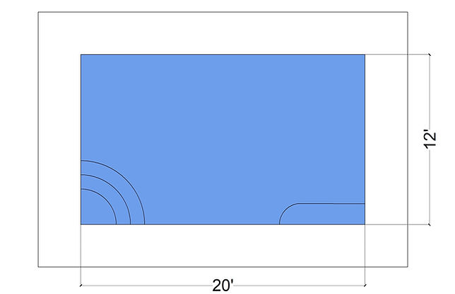 Inground pool blueprint Yuma AZ