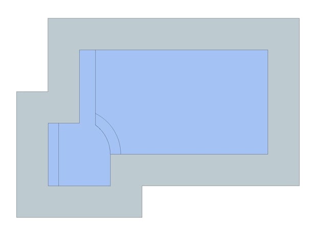 Corner lagoon pool design Yuma AZ
